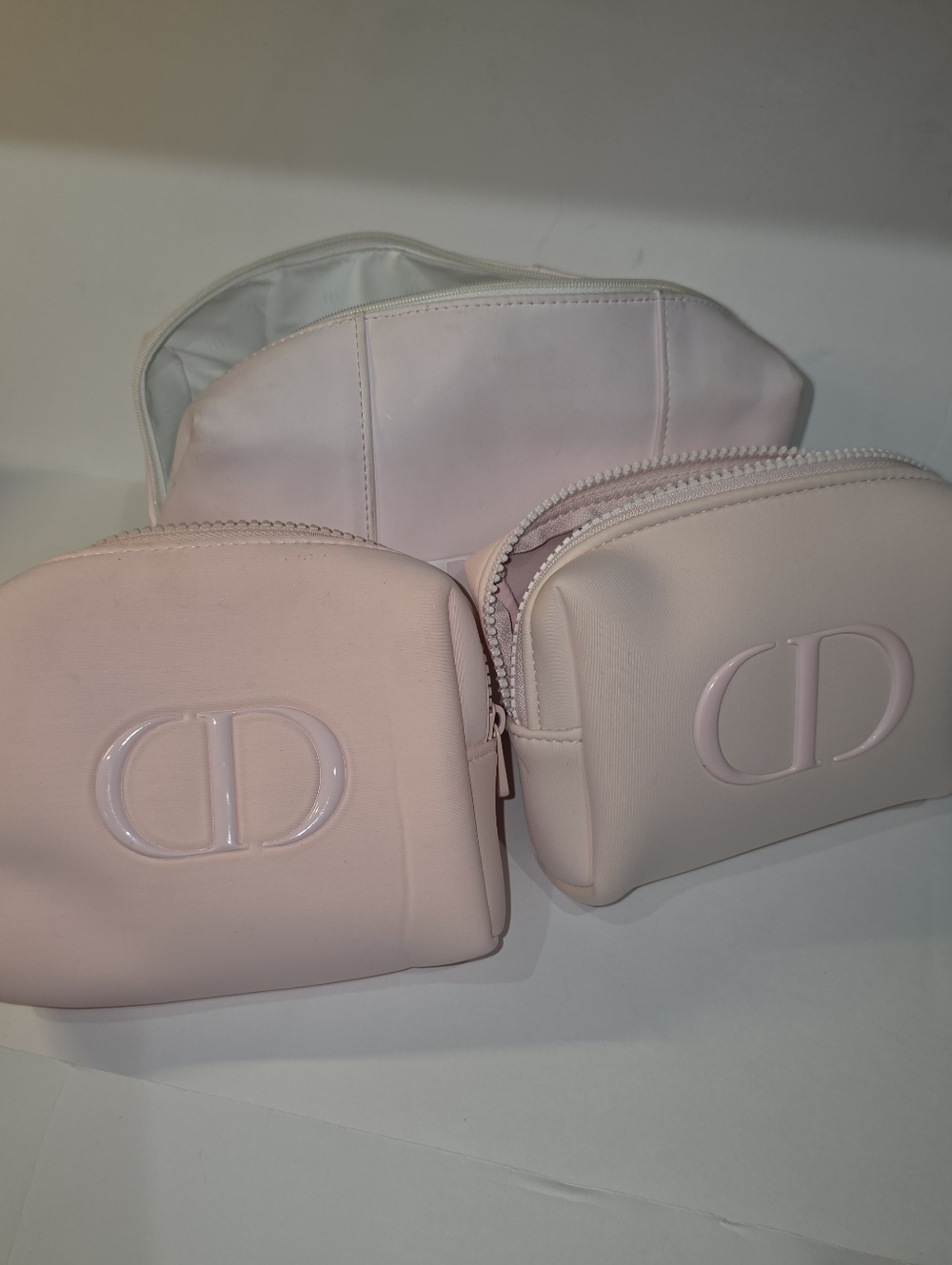 Dior Miss Dior Cosmetic Bag Lot Travel Makeup Pouch Toiletry Organizer Set of 5 - Picture 11 of 16